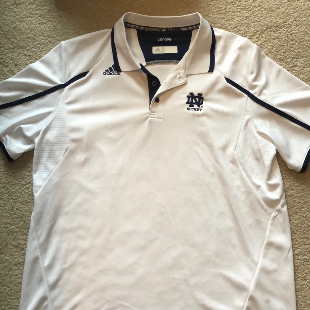 Notre Dame hockey polo shirt